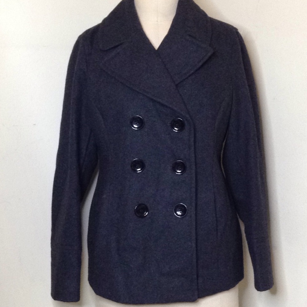 Michael Kors gray wool pea coat xl